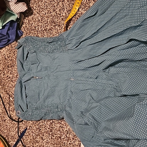 Girls of savoy. Women's size 0. Blue with white dots. stripes less dress. - Picture 8 of 10